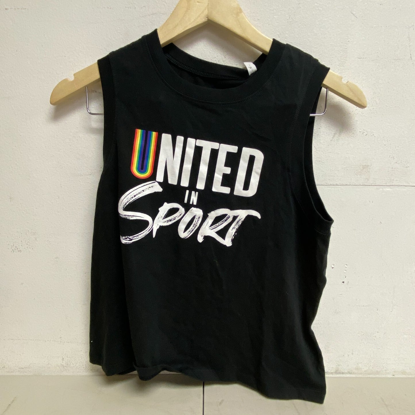 DSG Women's Adult Pride Cotton Muscle Tank Pure Black/United Sports DAW13100PD