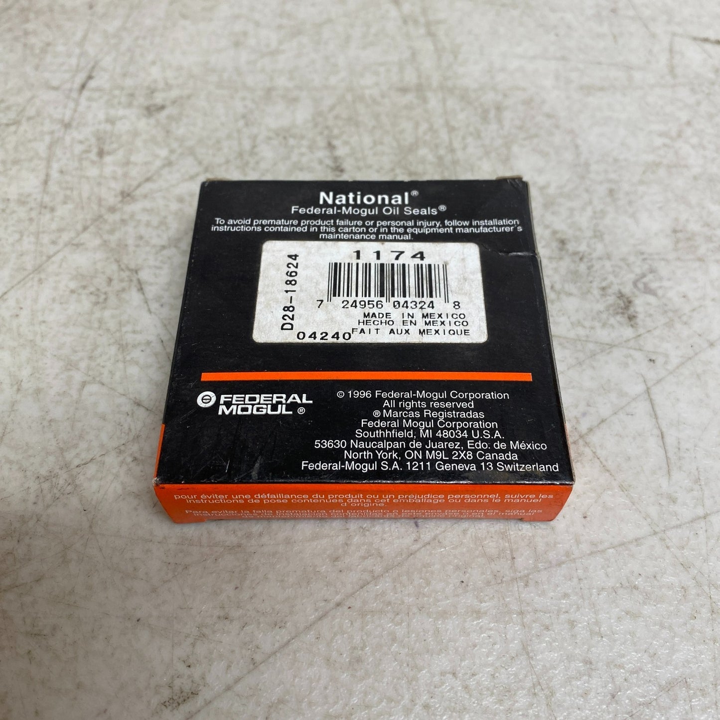 Federal Mogul National Oil Seal 1174 for 1978–1995 Dodge