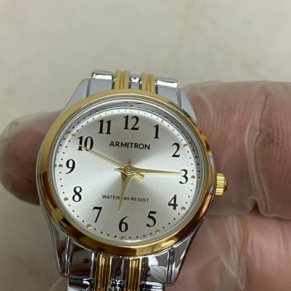 Armitron Women Easy to Read Dial Bracelet Watch Gold/Silver Band 75/5304TB