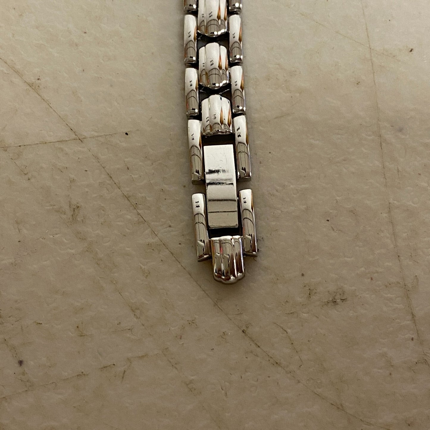 ARMITRON 75/3313SV Blue Dial Quartz Analog Women's Watch Sz. 7 1/4" New Battery