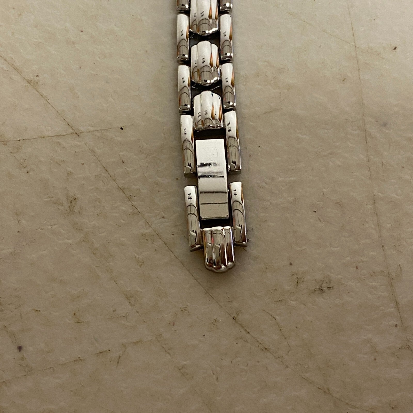 ARMITRON 75/3313SV Blue Dial Quartz Analog Women's Watch Sz. 7 1/4" New Battery