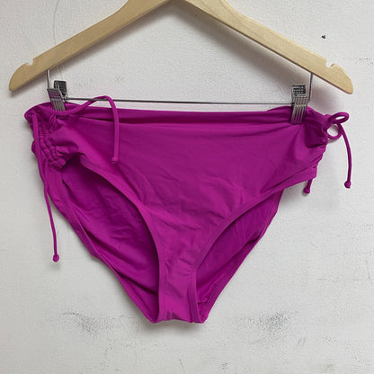 Calia Women's Swim Collection Adjustable Ruched Rise Bikini Bottom Lush Berry