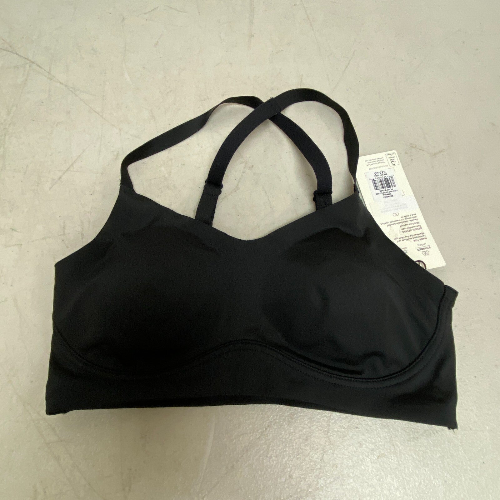 Calia Women Take On The Day Low Support Bra Pure Black WAX17358Z Brand New