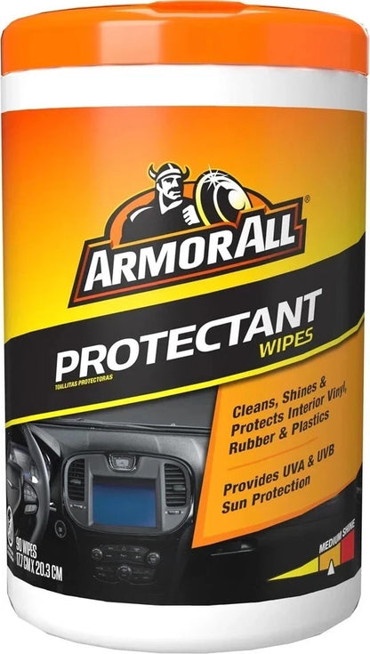 Armor All Original Protectant Wipes 90 Count Car Interior Vinyl Rubber Plastic