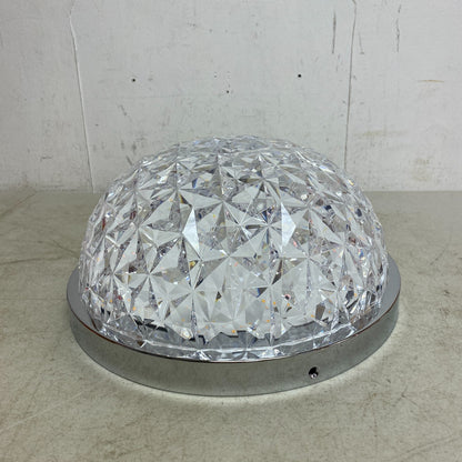 Allen +Roth Evalyn 1-Light12.99-in Gloss Chrome Integrated LED Flush Mount Light