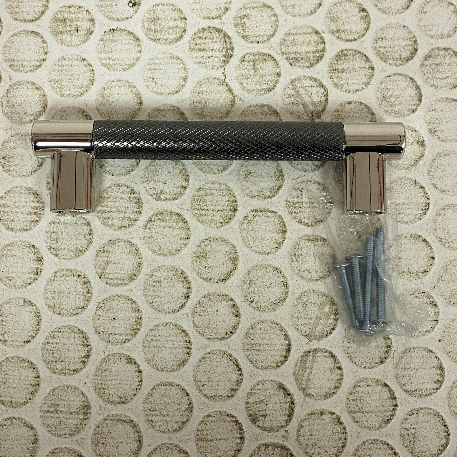 Amerock 5 inch Cabinet Drawer Pull Polished Nickel / Gunmetal  BP36558PNGM