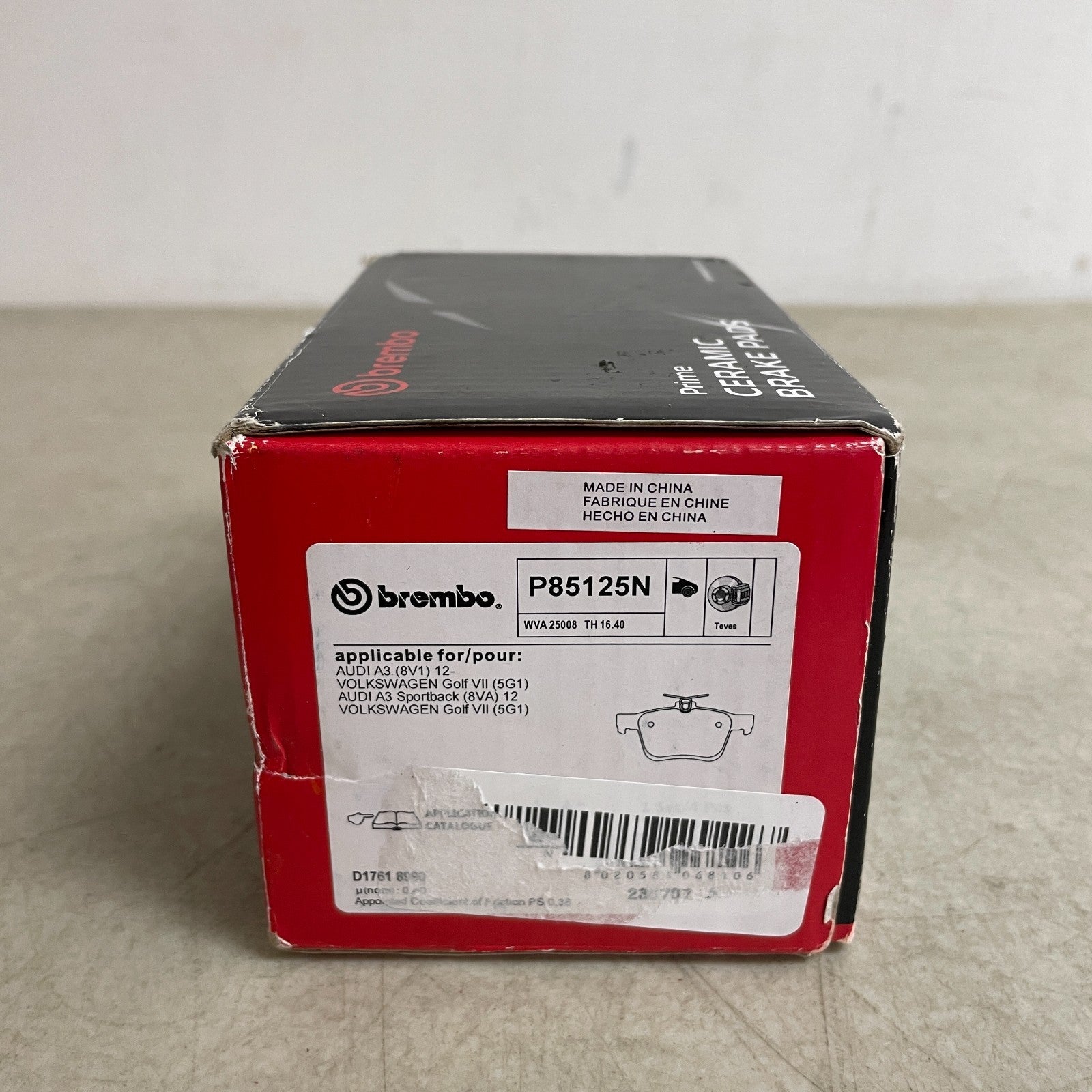 Brembo P85125N Premium Ceramic Rear Brake Pads OE 5Q0698451N Audi VW