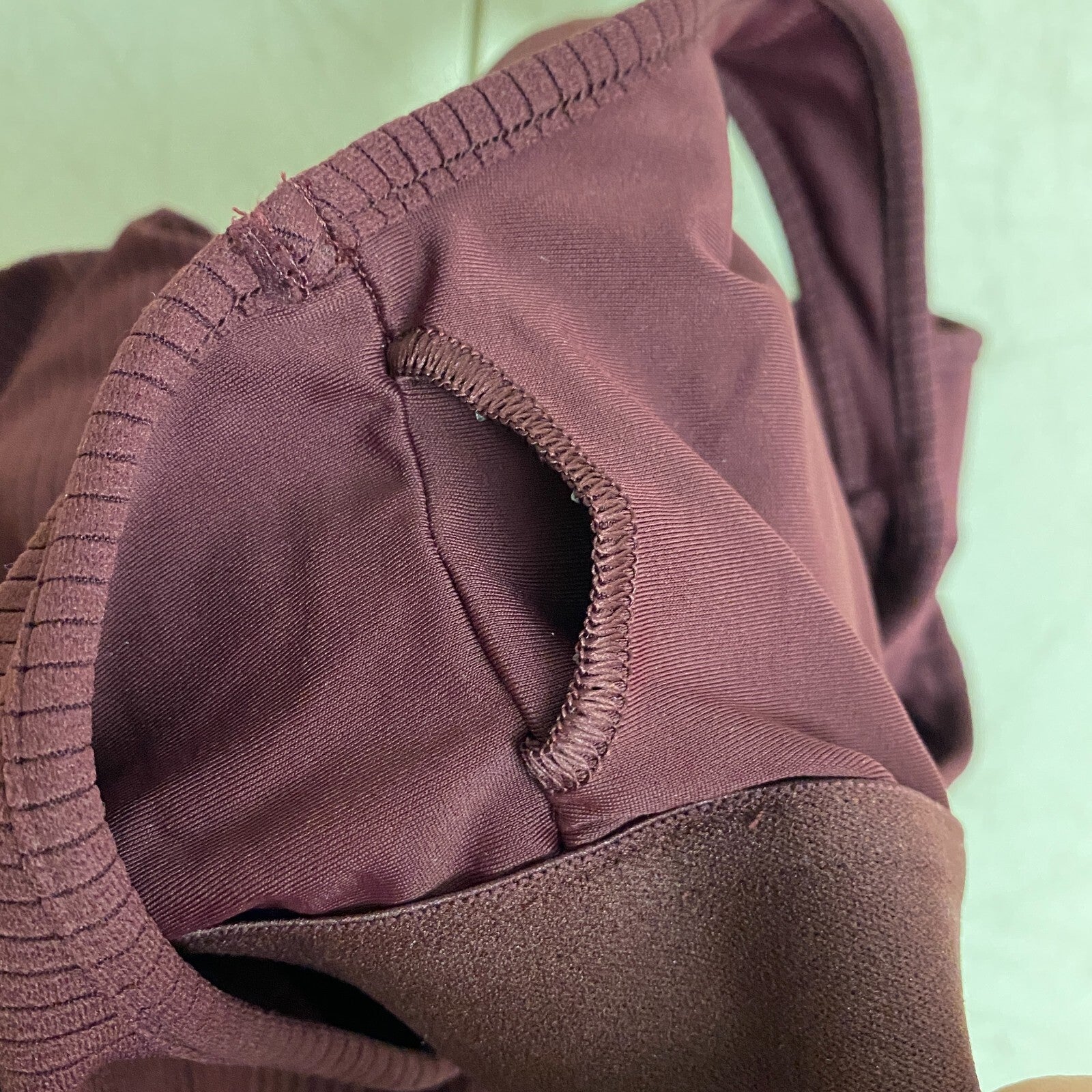 Alpine Design Women's Medium Support Striped  Bra Top Deep Bordeaux ADW12107A