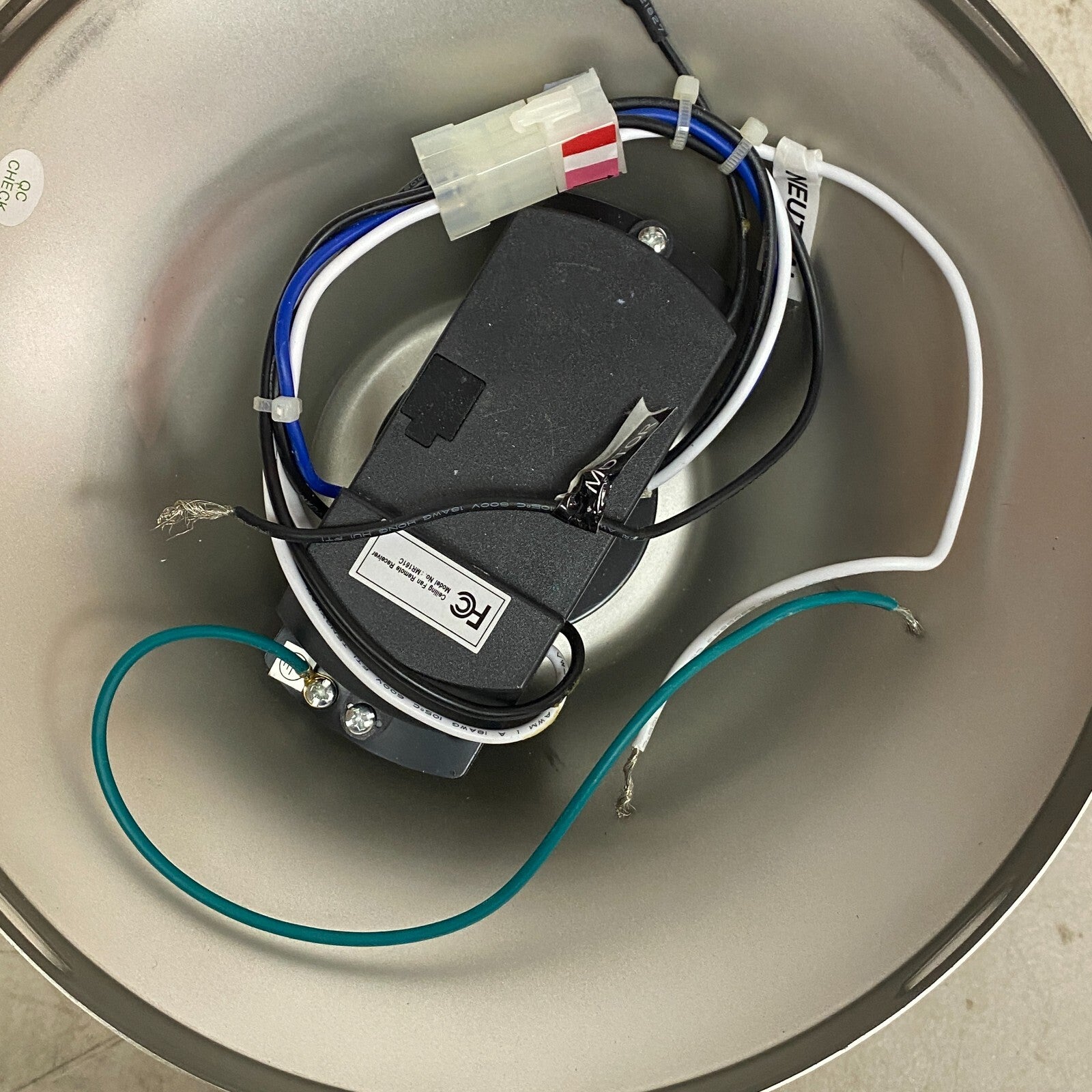 Harbor Breeze Mazon Brushed Nickel Finish Ceiling Fan 44 inch Model # 0807421