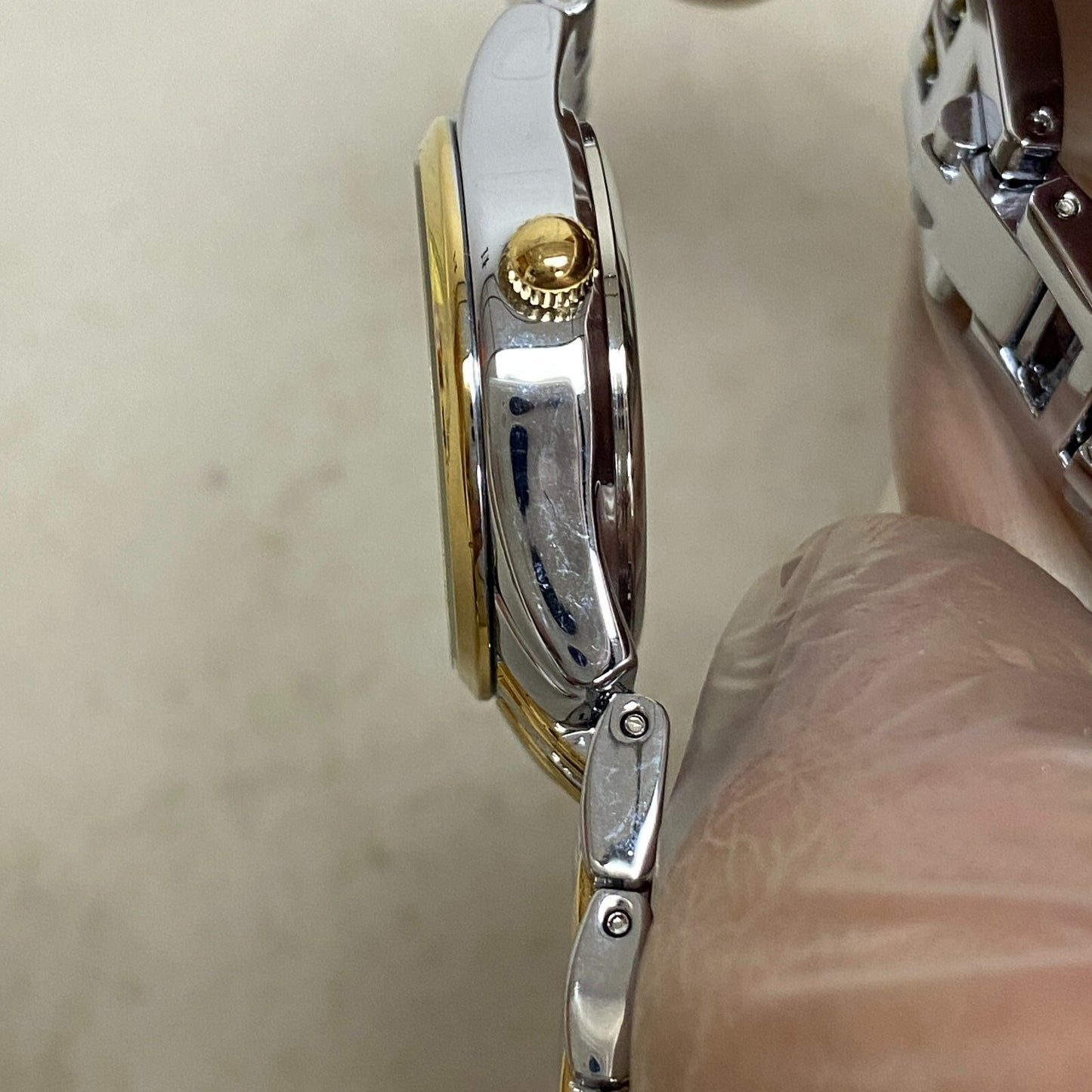 Armitron Women Easy to Read Dial Bracelet Watch Gold/Silver Band 75/5304TB