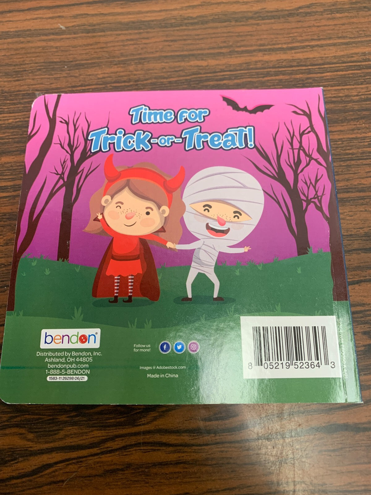 Time for Trick-or-Treat! Board Book by Bendon - Halloween book / BRAND NEW!!!