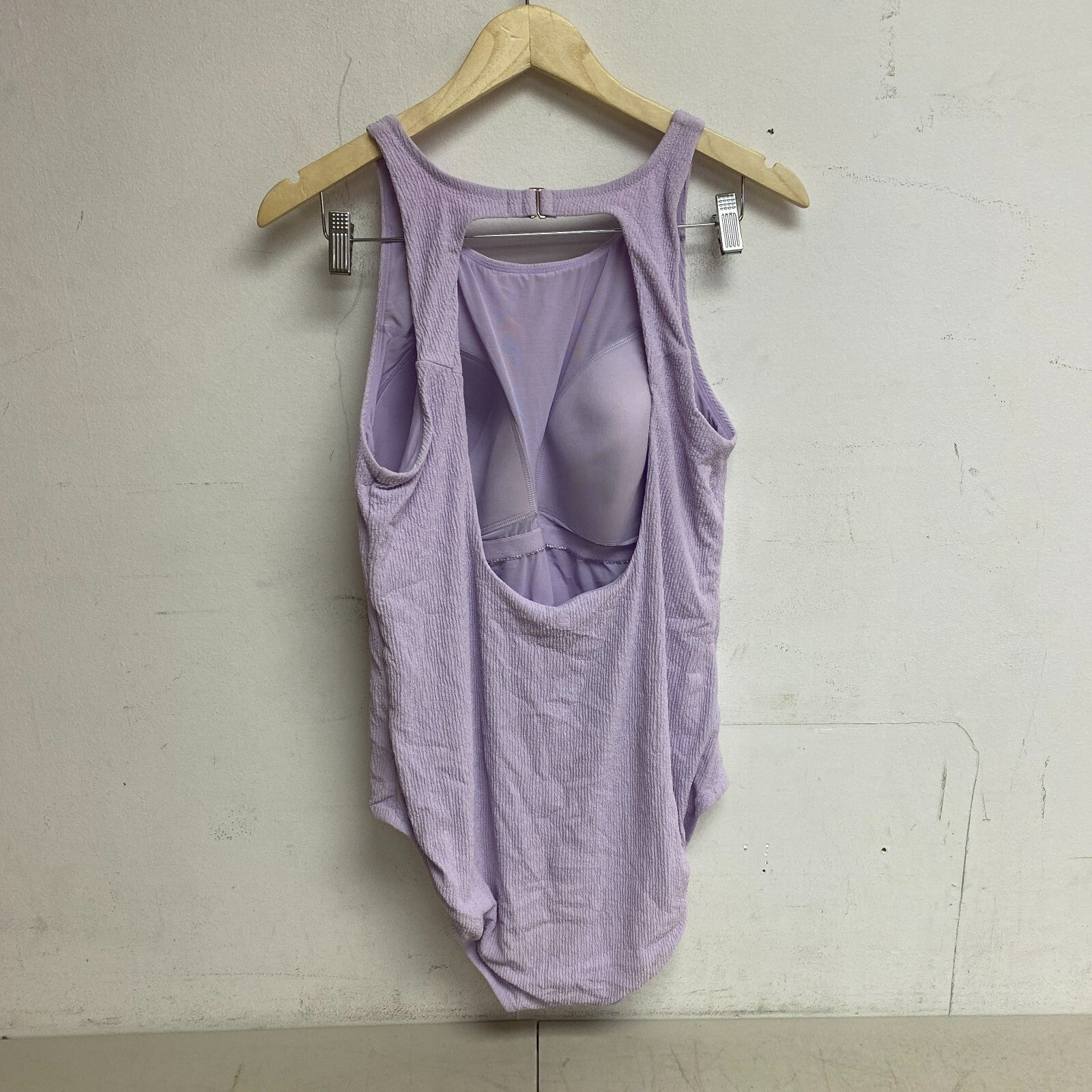 CALIA WOMENS OPEN BACK HIGH NECK ONE PIECE LILAC FLASH WSA23103N