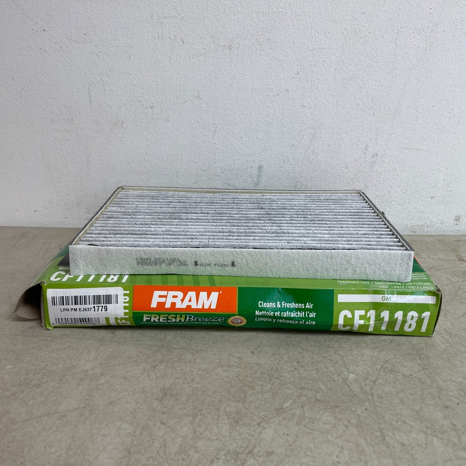 FRAM CF11181 Fresh Breeze Cabin Air Filter w/ Arm & Hammer Baking Soda GM Cars