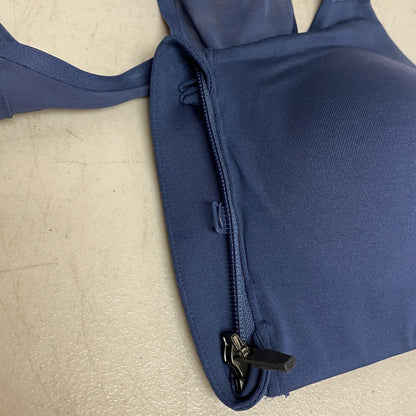 Calia Women High support Go All Out Zip Front Bra Ardosia Slate WAX17103 New