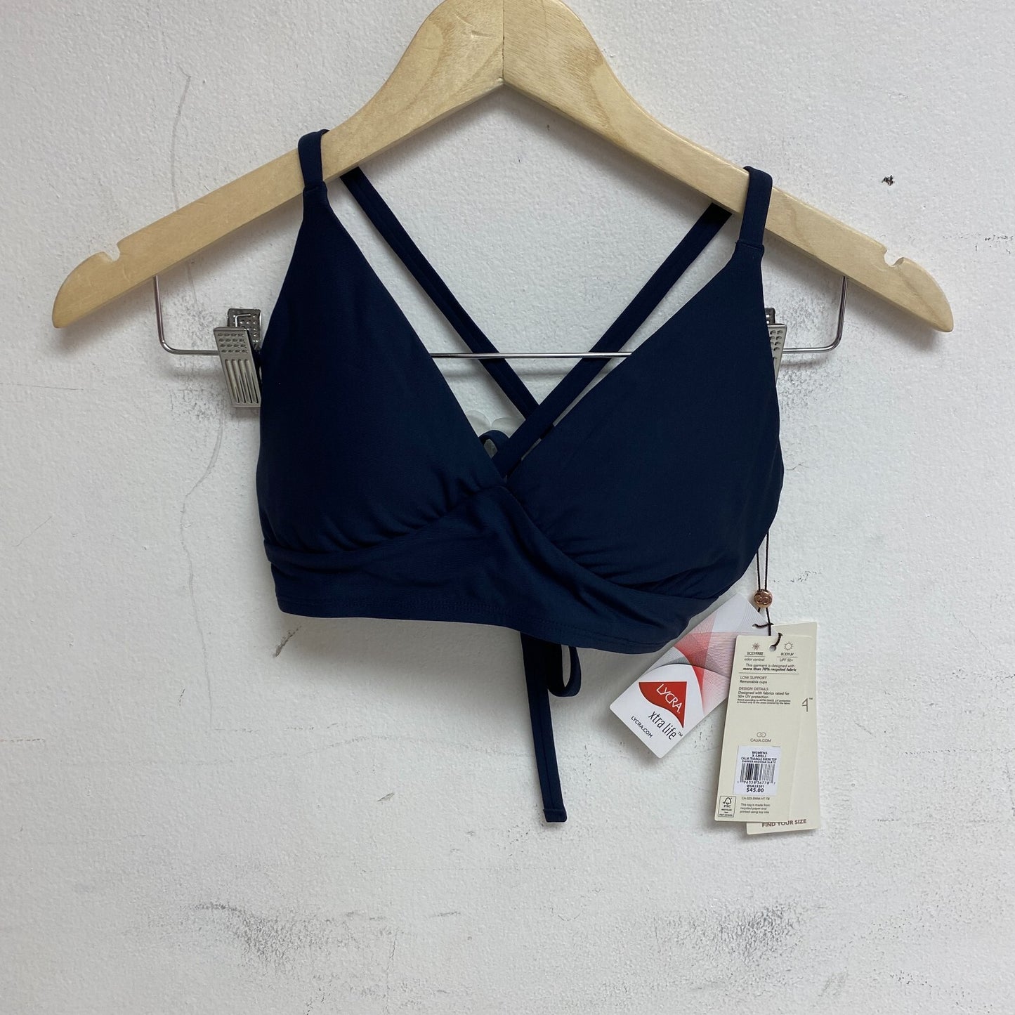 Calia Women's Swim Collection Triangle Bikini Top Darker Ardosia Slate WSA23201