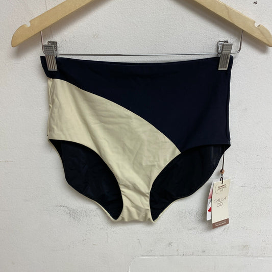 Calia Women's Swim High Rise Bikini Bottoms Black Color Block WSA23406PRT  New!