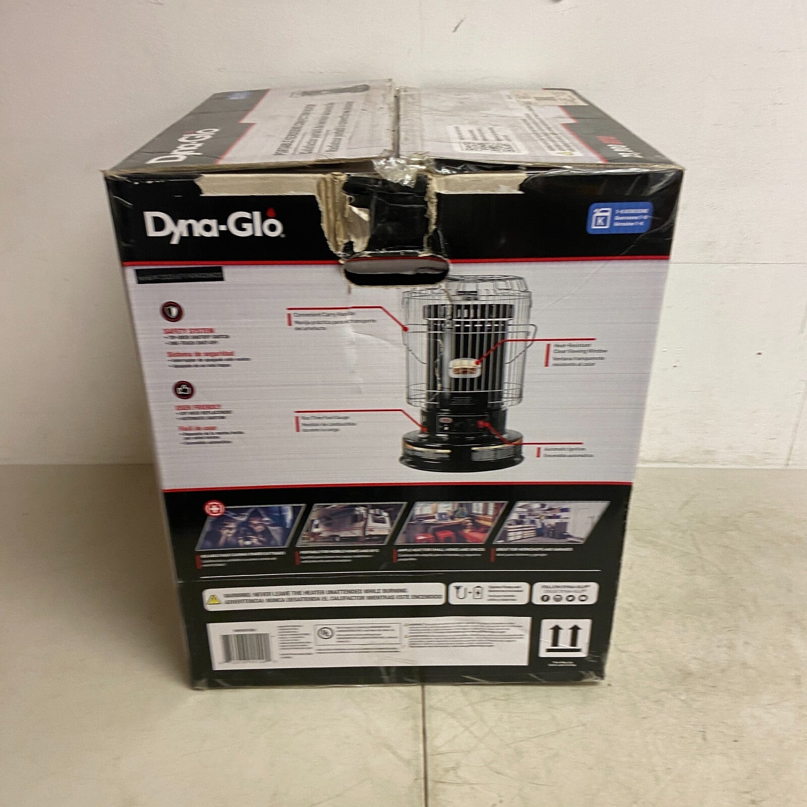 Dyna-Glo WK95C8B 23800 BTU Indoor Portable Kerosene Convection Heater