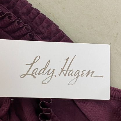 Lady Hagen Women's Sleeveless Ruffle Sleeve Polo Ripe Boysenberry WGH11478 New