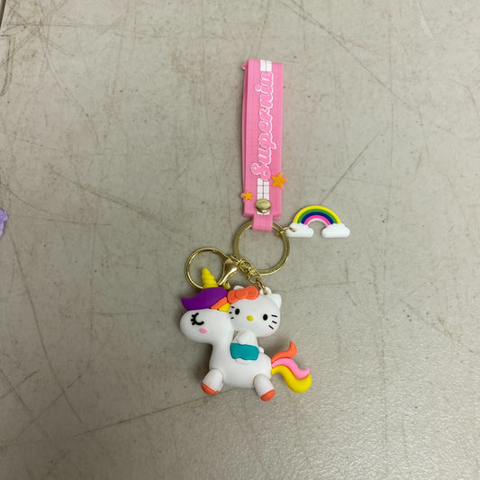 Assorted Silicone Hello Kitty Keychain Unicorn Ride Accessory