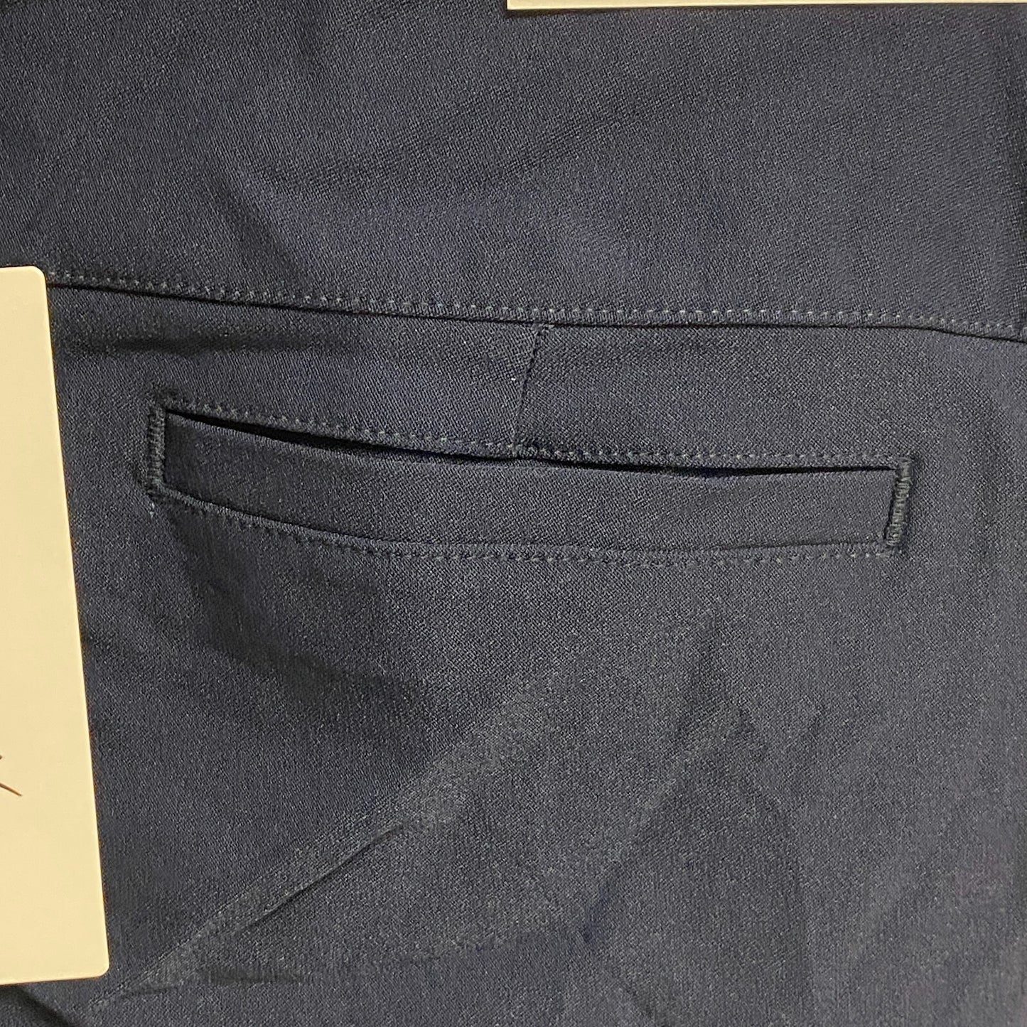 Lady Hagan Womens Tummy Control Capri Pant Dark Navy Solid Pull On WGH15403