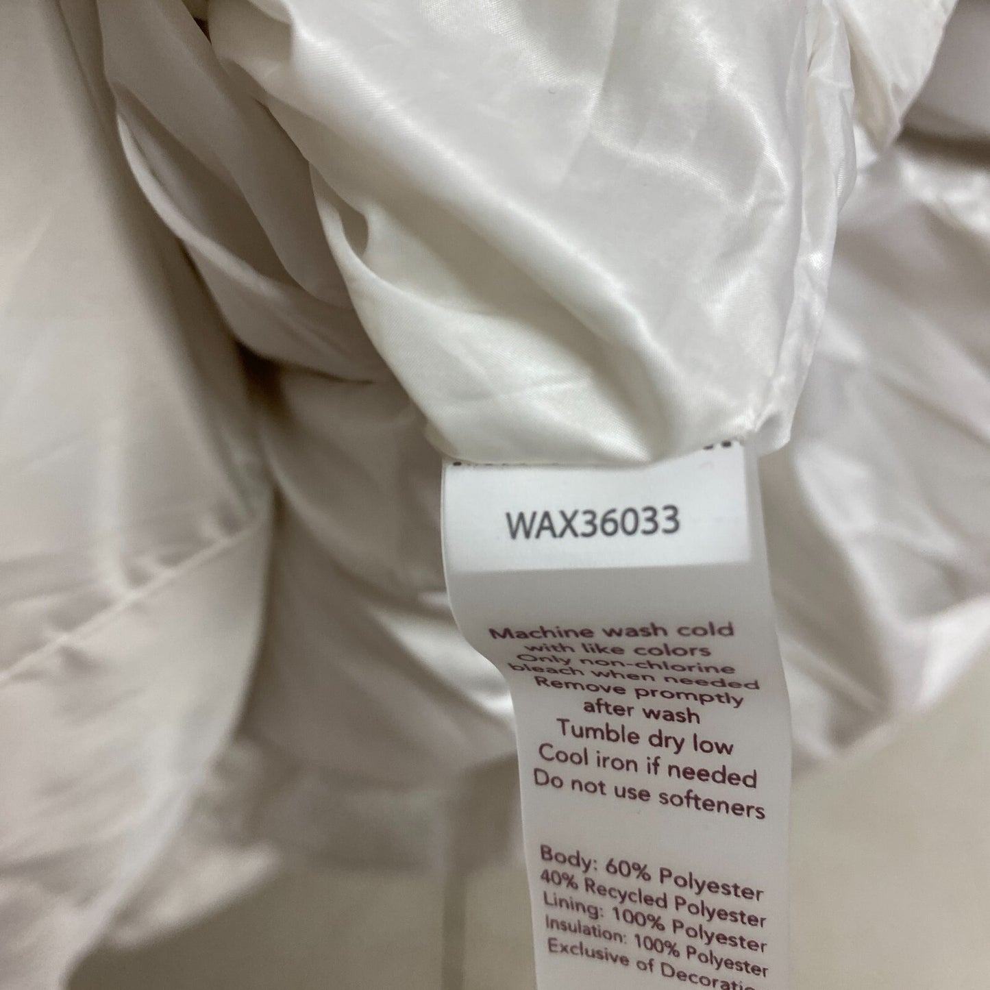 CALIA WOMENS OUTWEAR LONG LINE SNAP PUFFER JACKET CLOUD COVER WAX36033 NEW!