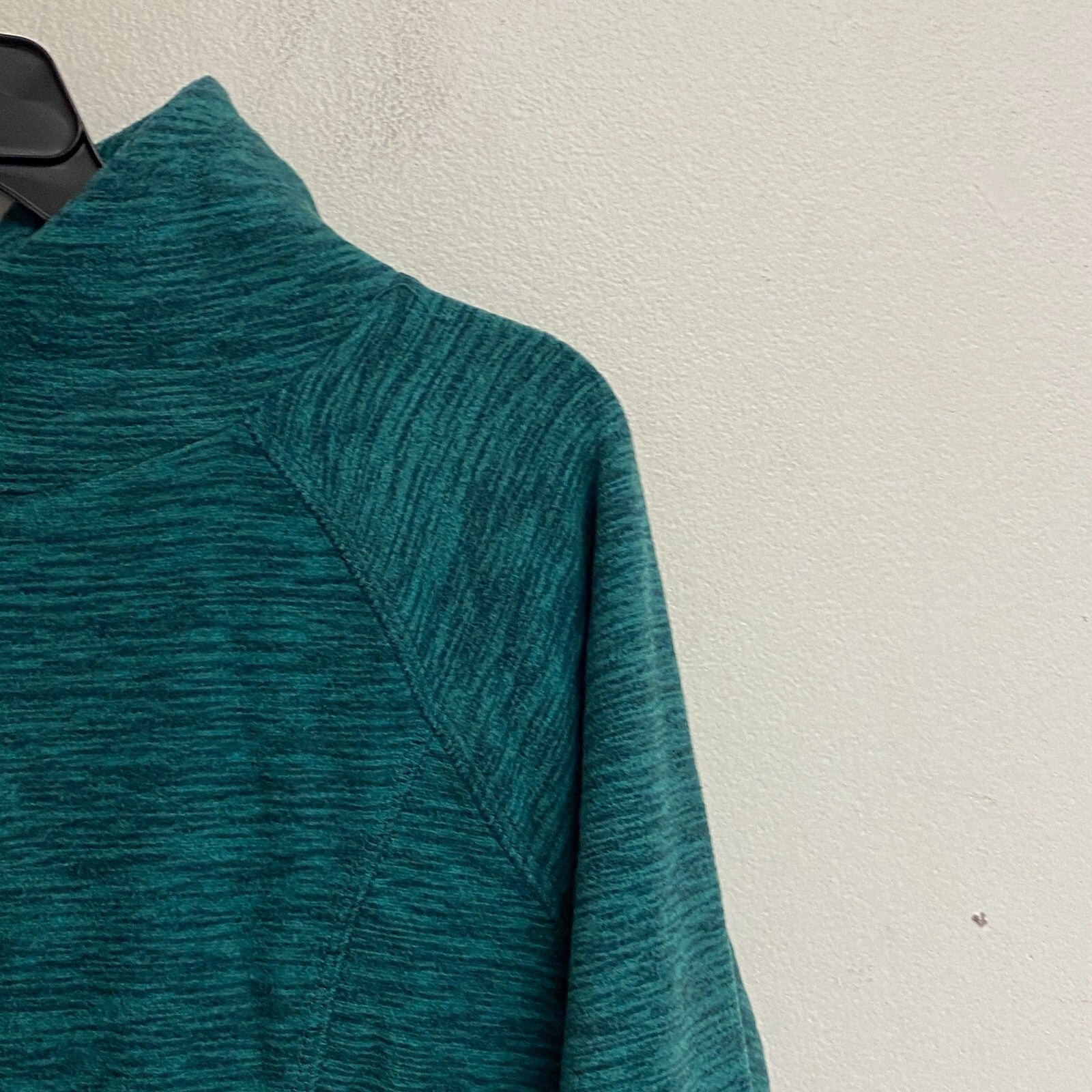 St. John's Bay Woman’s Funnel Neck Long Sleeve Sweatshirt Size PM Color Green