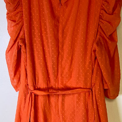 Danny & Nicole Plus 3/4 Sleeve Clip Fit Flare Dress Size 18W Color Dark Peach