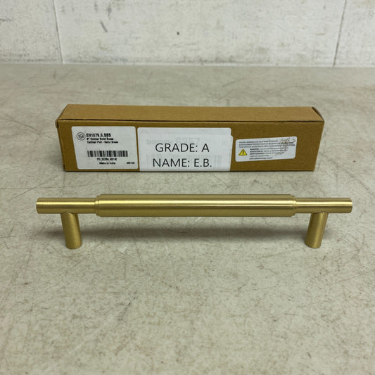 SIGNATURE HARDWARE 6" COLMAR SOLID BRASS CABINET PULL SATIN BRASS