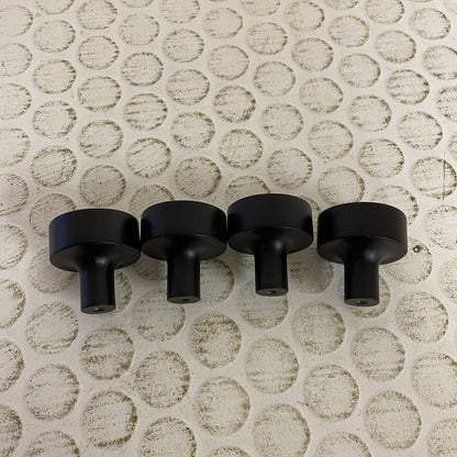 Signature Hardware Colmar 1¼″ Solid Brass Cabinet Knob Black, 4 PACK - 953576