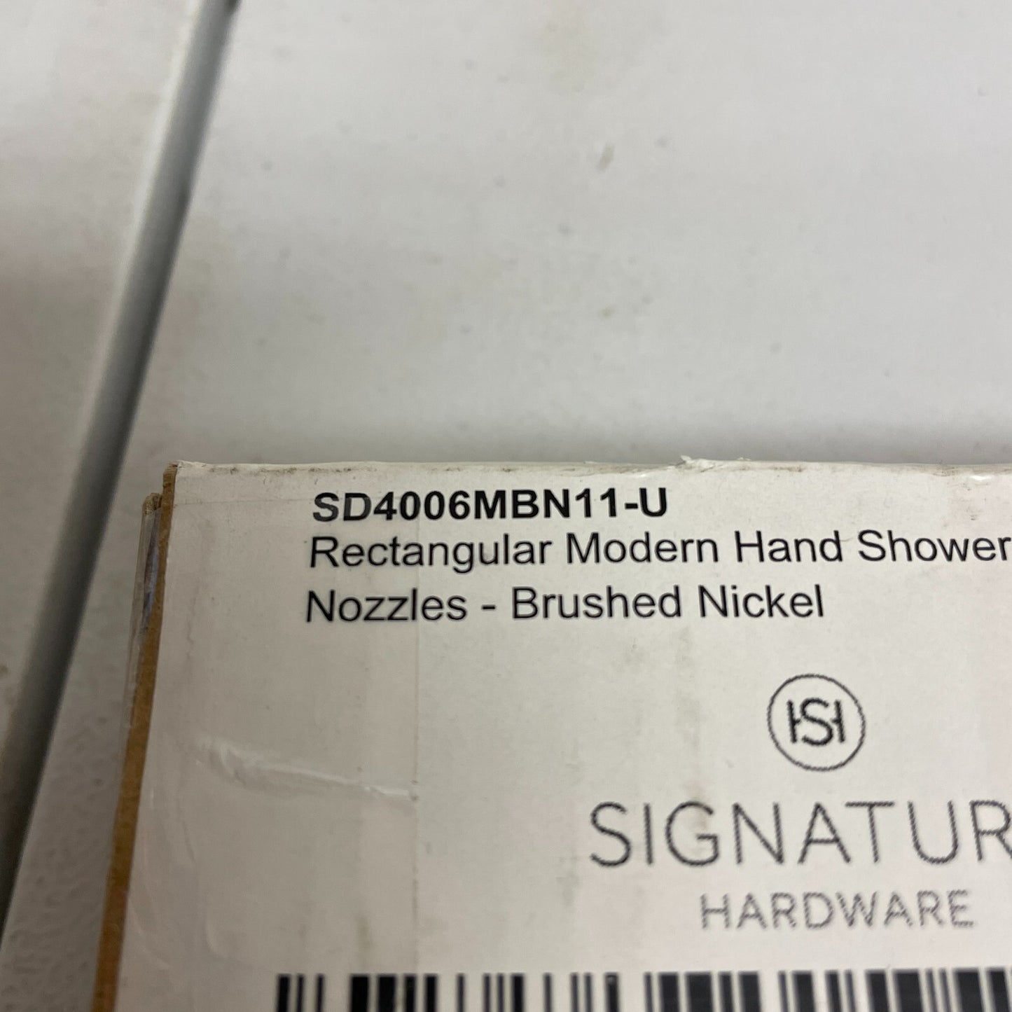 Signature Hardware Rectangular Modern Hand Shower Brushed Nickel SD4006MBN11‑U