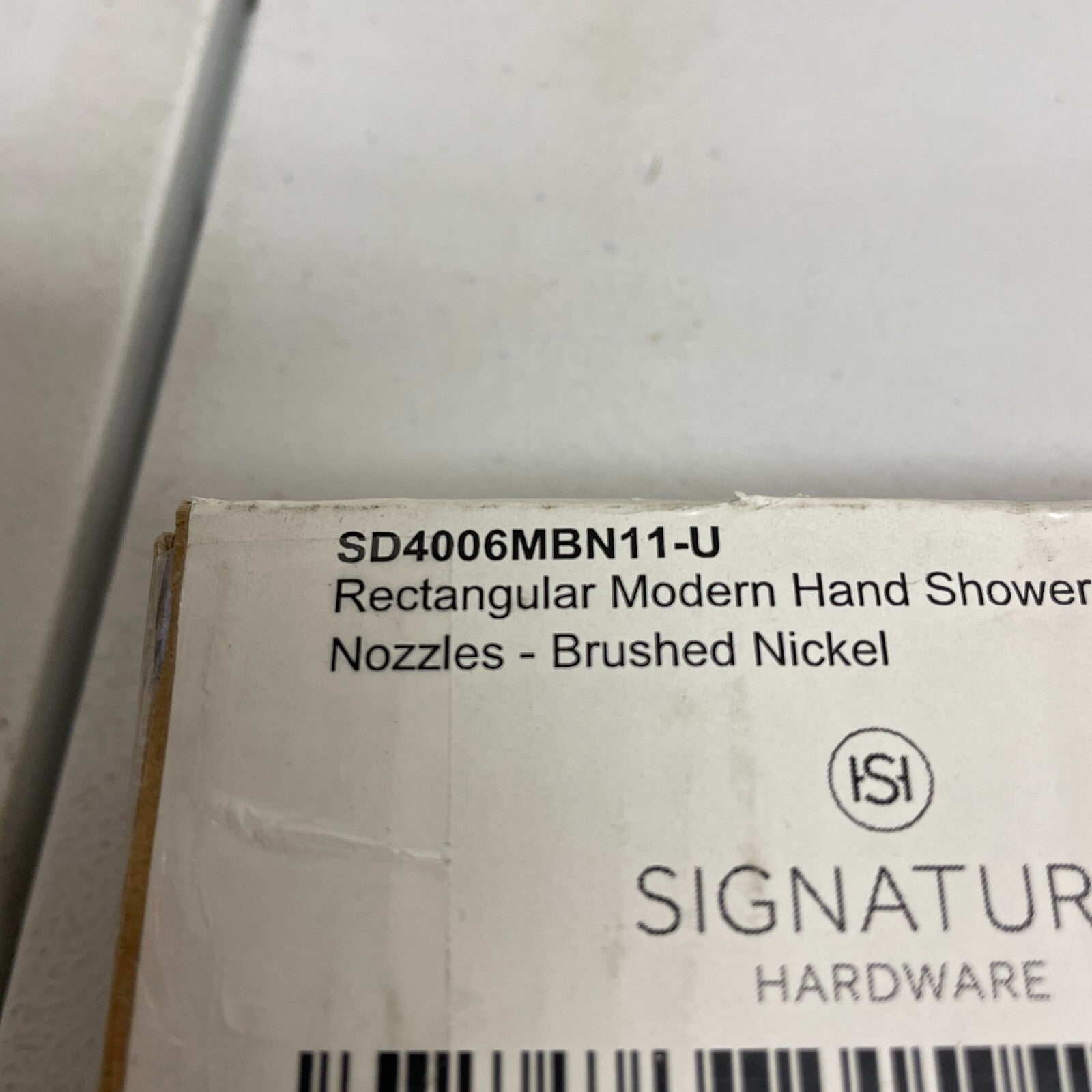 Signature Hardware Rectangular Modern Hand Shower Brushed Nickel SD4006MBN11‑U