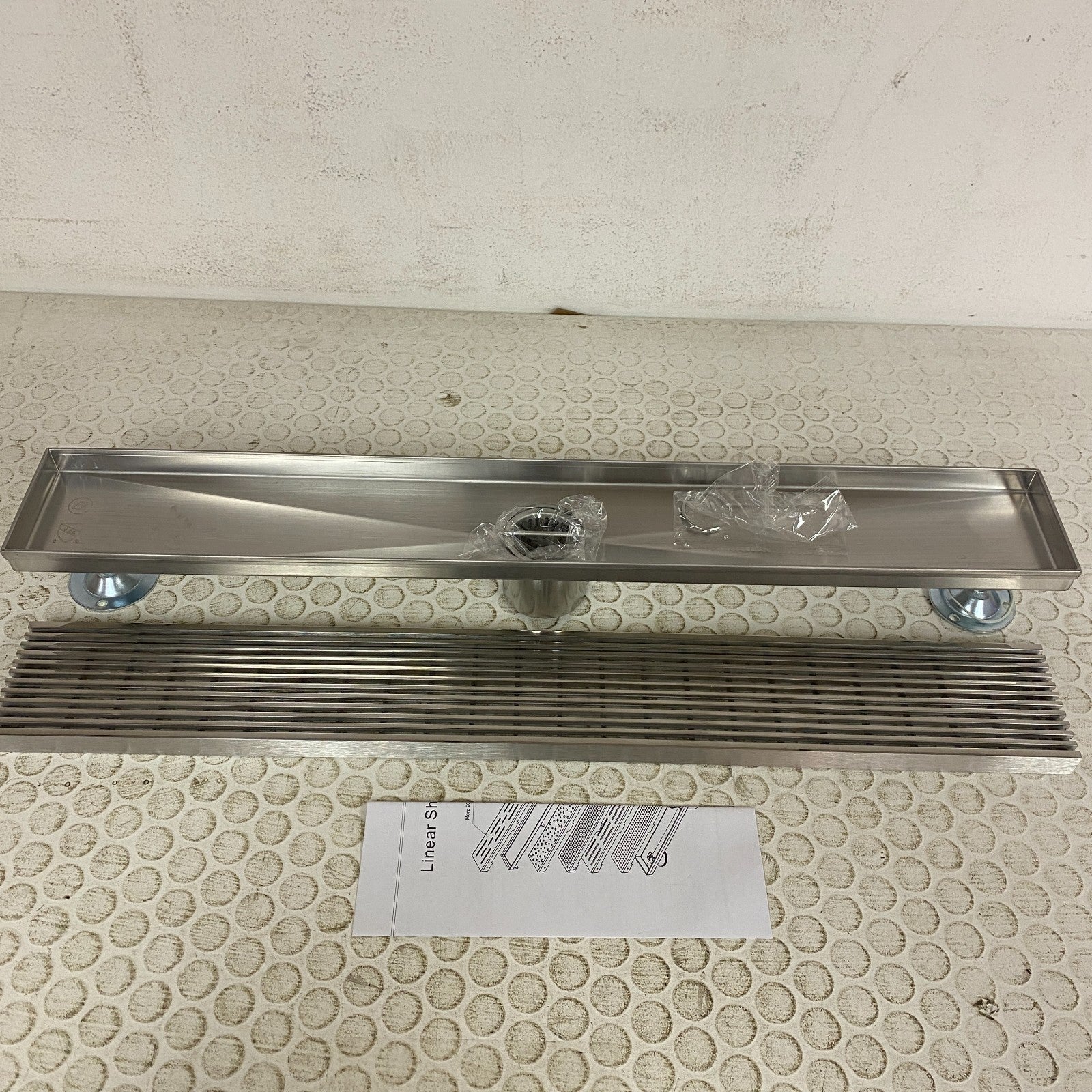Signature Hardware 24" Carmen Linear Shower Drain Polished Stainless Steel