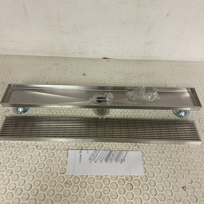 Signature Hardware 24" Carmen Linear Shower Drain Polished Stainless Steel