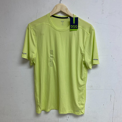 DSG Men's Running Polyester Short Sleeve T-Shirt Fresh Lime DAM12204 New