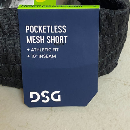 DSG Men's 1 in Pocketless Mesh Shorts Pure Black Athletic Fit Training DAM20112