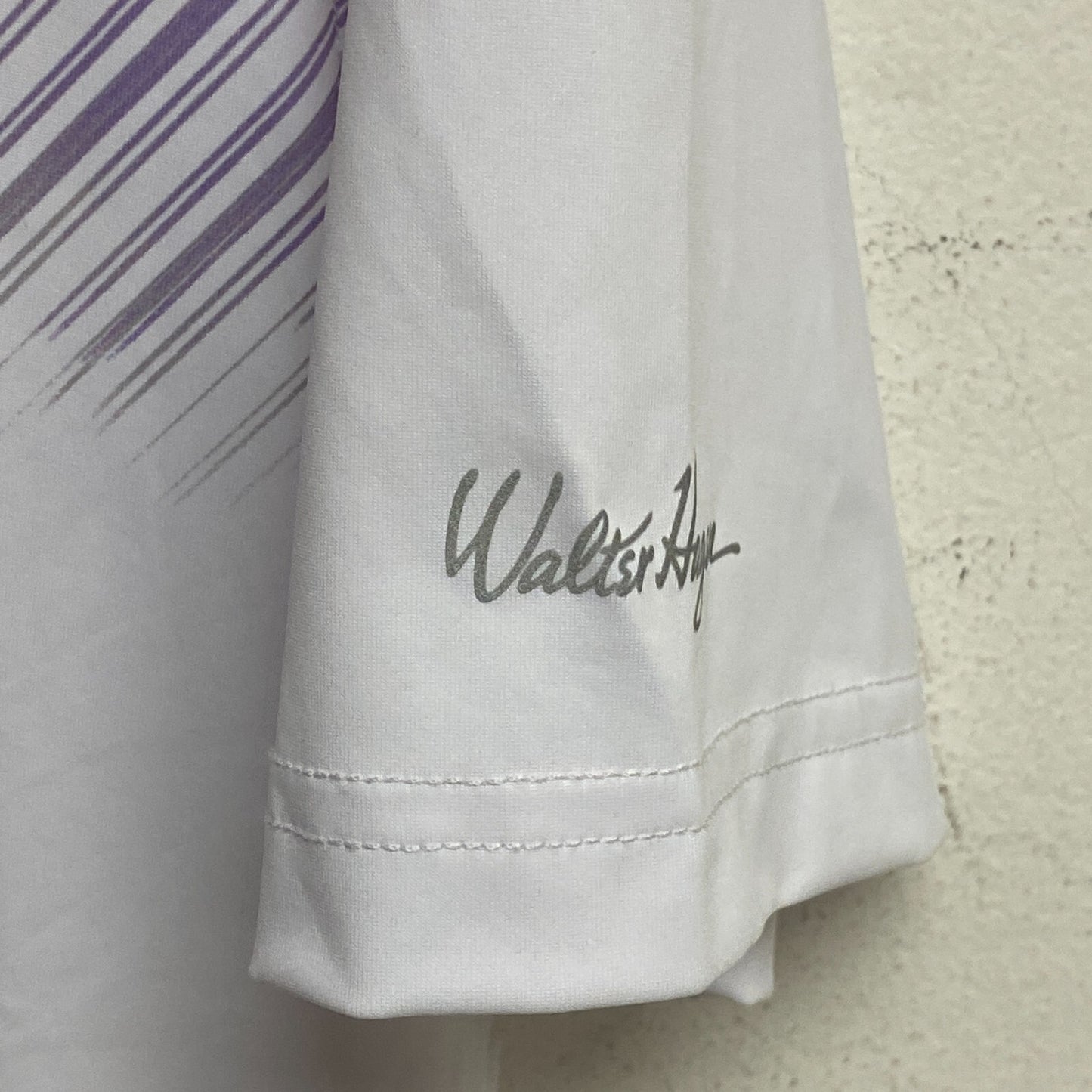 Walter Hagen Men's P11 Slash Chest Stripe Polo Slash Crisp White MGA11492
