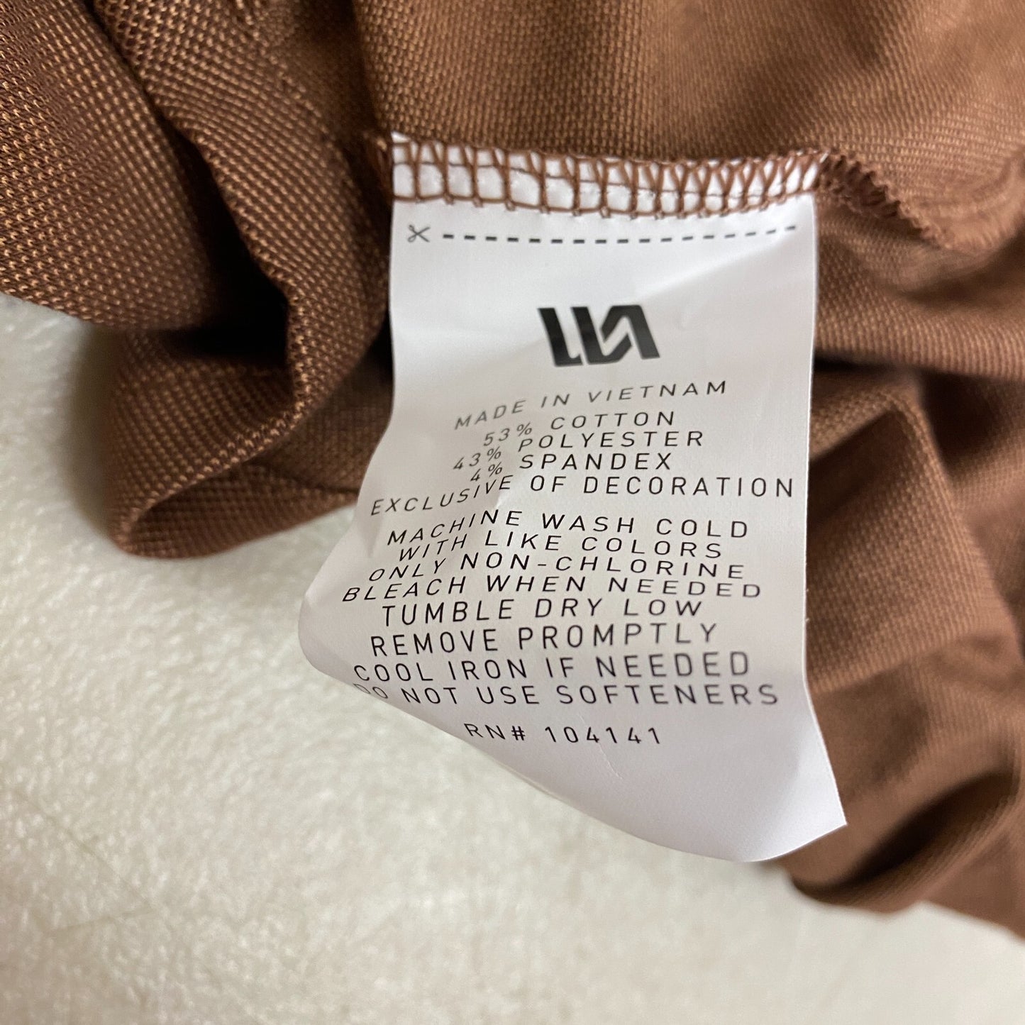 VRST Men's Long Sleeve Button Down Collared Shirt Earth Brown Heather MAX200332