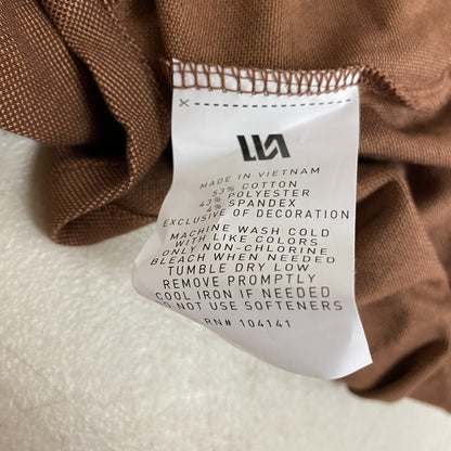VRST Men's Long Sleeve Button Down Collared Shirt Earth Brown Heather MAX200332