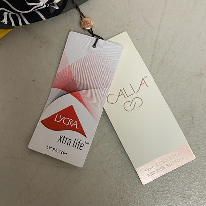 Calia Women's Wide Banded High Leg Floral Swim Bottoms Multi Palm WSA23414PRT