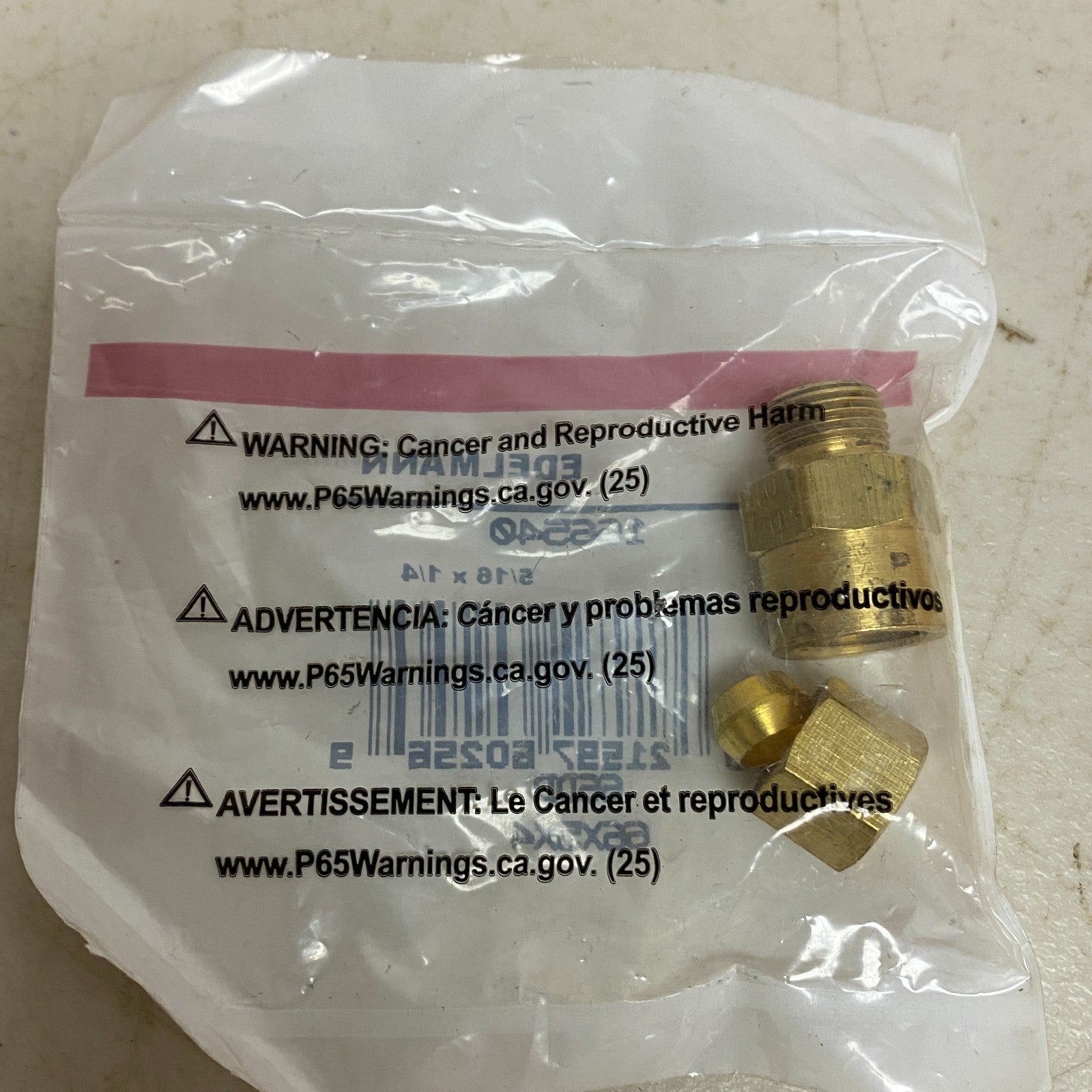 Edelmann 166540 Brass Compression Fitting 5/16″ Tube × 1/4‑18 Thread (5‑Pack)