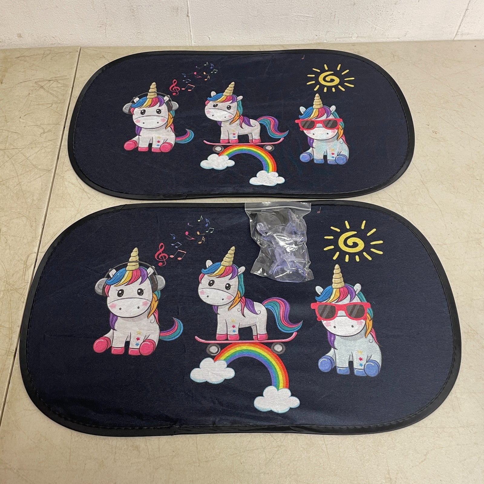 iZoeL Car Sun Shades 2-Pack Baby Unicorn Static Cling Window UV Protection