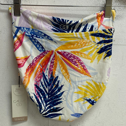 Calia Womens HR Twist Front Bottom bikini Watercolor Palms Multi  WSA22401PRT