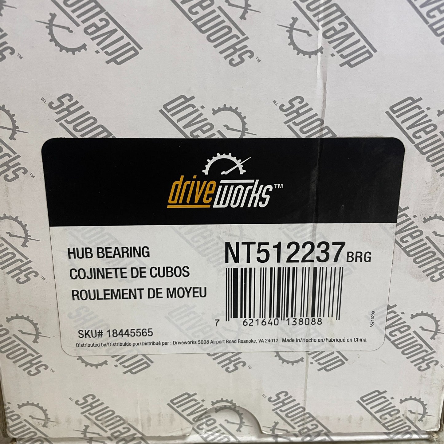 DriveWorks Rear Wheel Hub & Bearing Assembly Steel NT512237