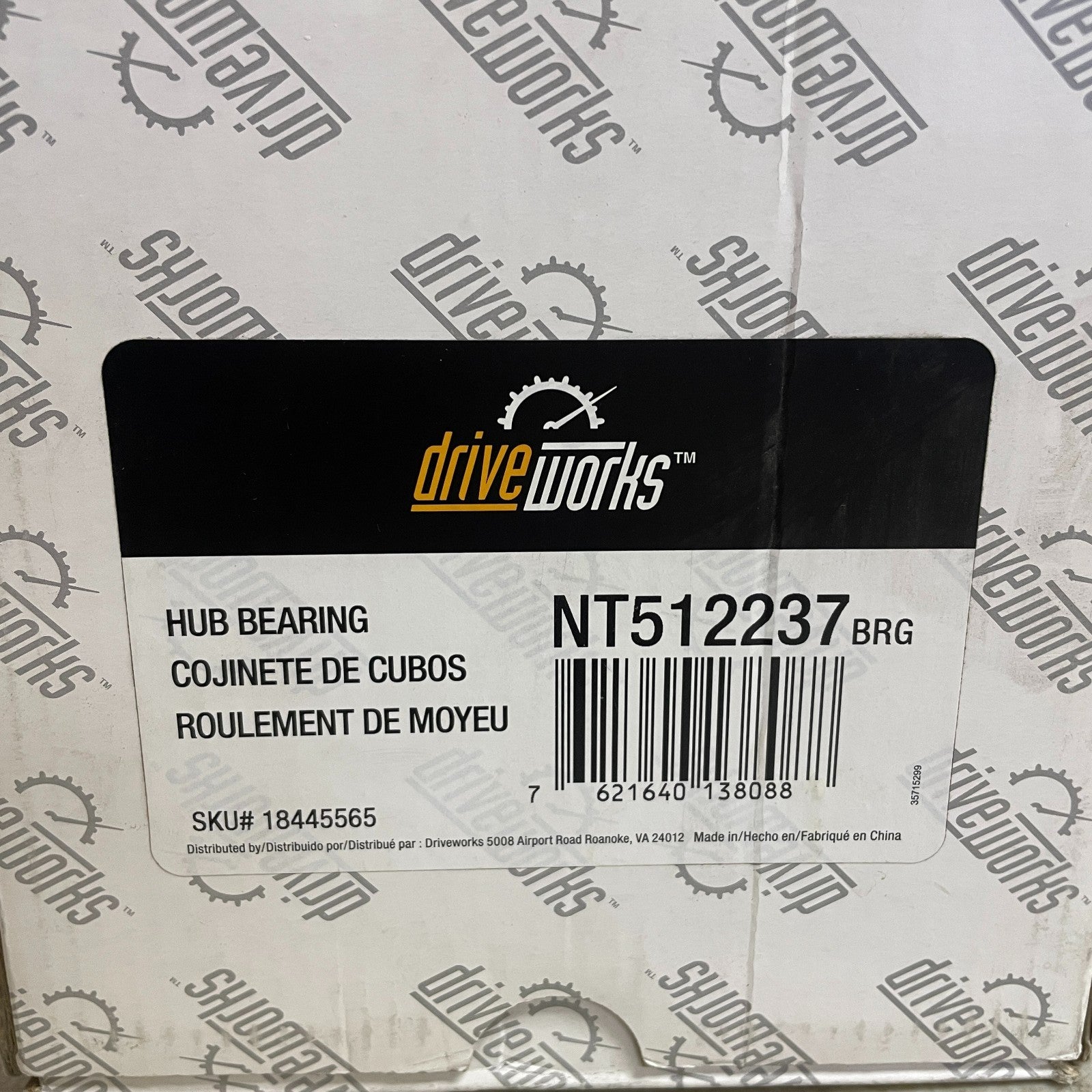 DriveWorks Rear Wheel Hub & Bearing Assembly Steel NT512237