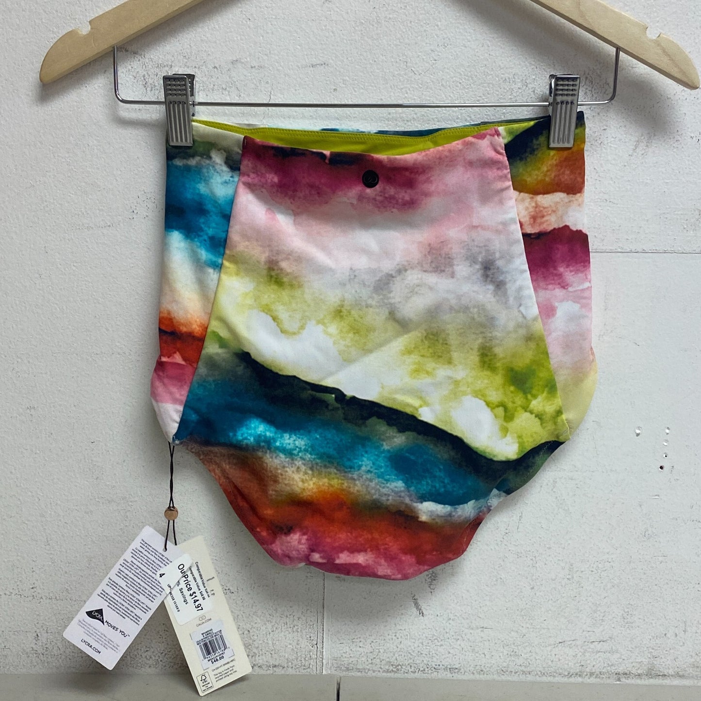 CALIA Women's High Rise Power Sculpt Bottom Watercolor Multicolor WSA22410PRT