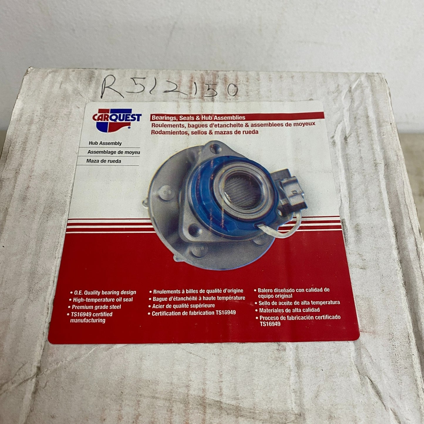 CARQUEST Drive Works Rear Wheel Hub Bearing Assembly Steel Model NT512150