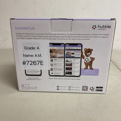 Hubble Connected Nursery View Pro 5" Video Baby Monitor Camera With Sounds