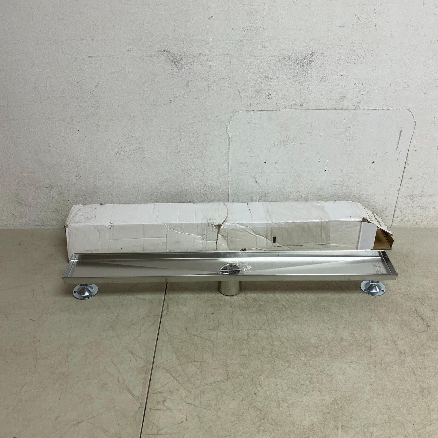 Signature Hardware 28" Cohen Linear Tile-In Shower Drain - Brushed Stainless S..