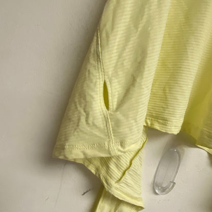 Calia Women Crop Wrap & Tie Tank Lemon Sorbet Solid Sleeveless WAX11234