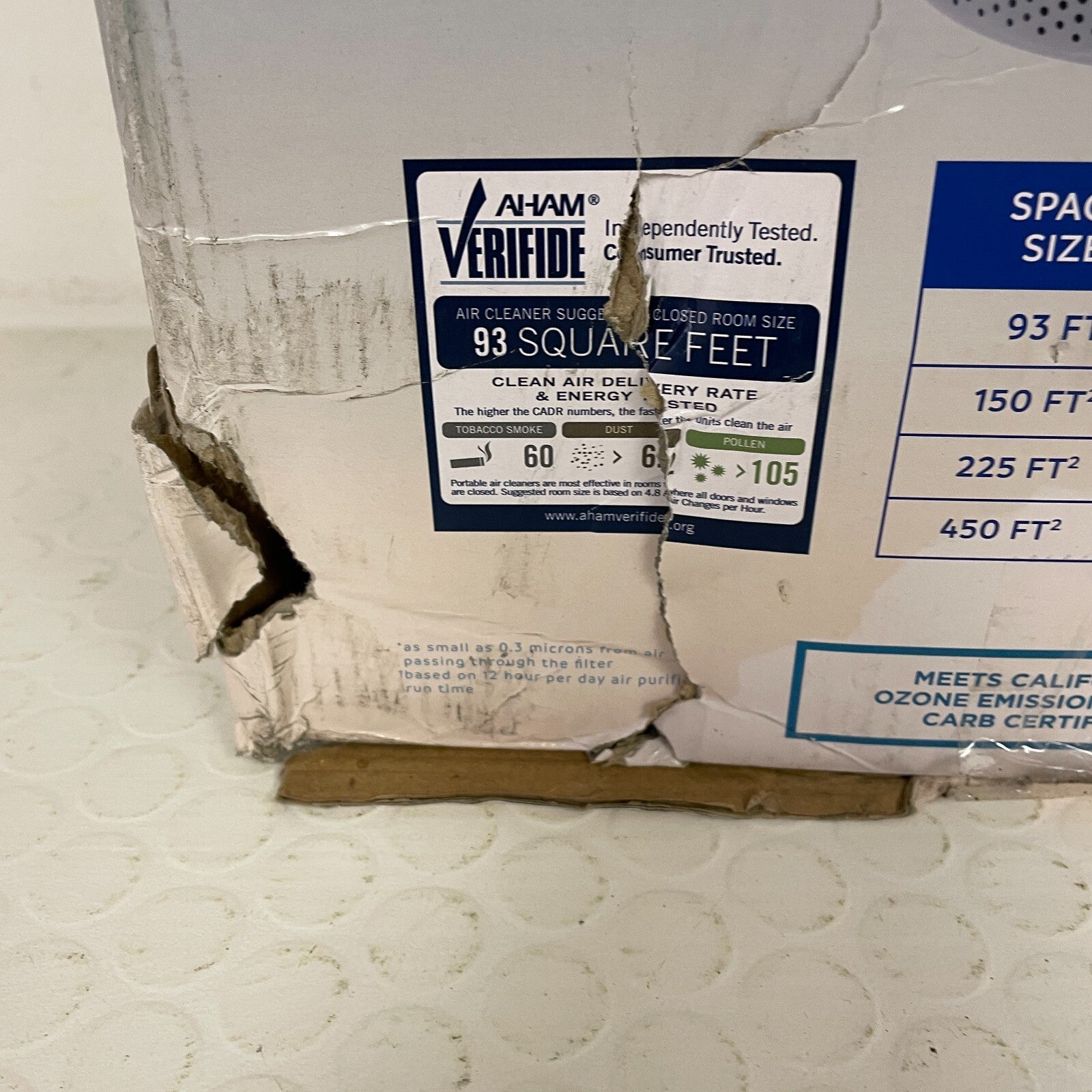 Bionaire CleanAir Mini True HEPA Air Purifier  Up to 450 sq ft White BAP9360W